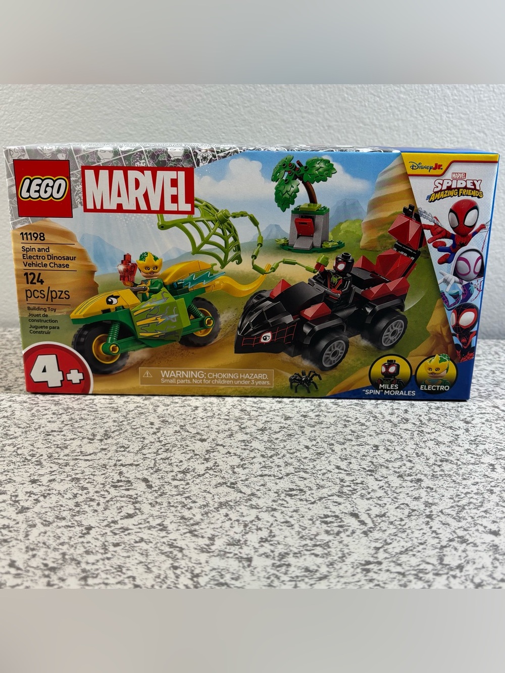 LEGO 11198 Marvel Spin and Electro Dinosaur Vehicle Chase New
